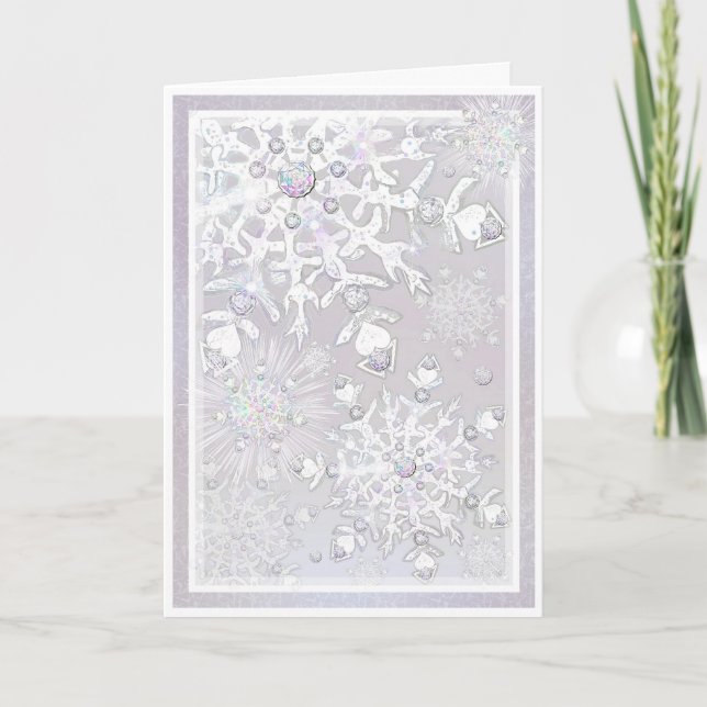 white Snowflake Card (Front)