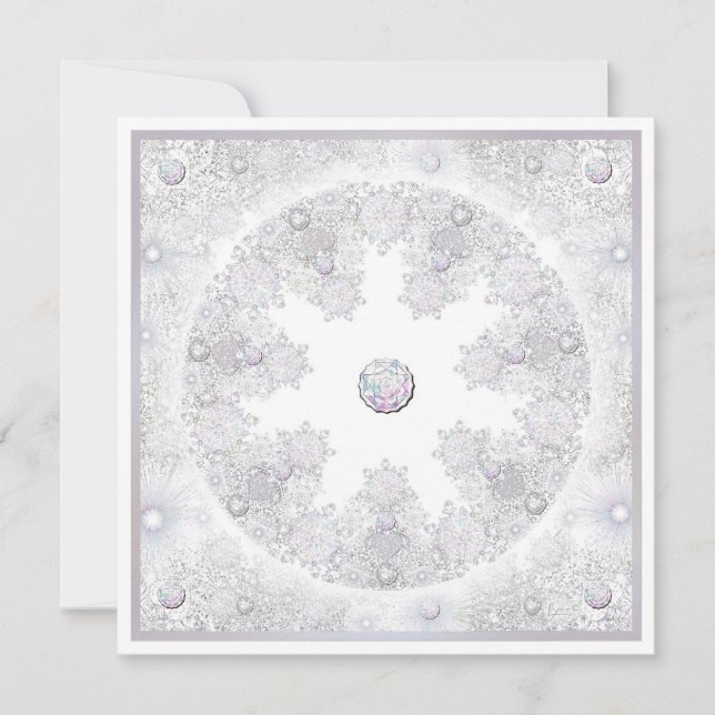White Snowflake Card (Front)
