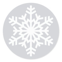 White Snowflake Christmas Holiday Envelope Seals