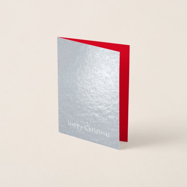 White snowflake Christmas tree graphic Foil Card (Front)