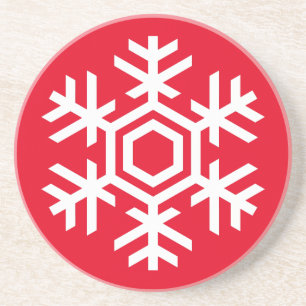 White Snowflake Coaster