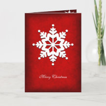 White Snowflake Folding Christmas Card