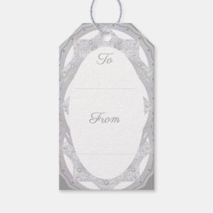 White snowflake gift tags