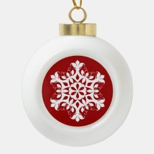 White Snowflake Ornament