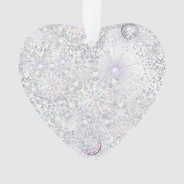 white Snowflake Ornament (Front)