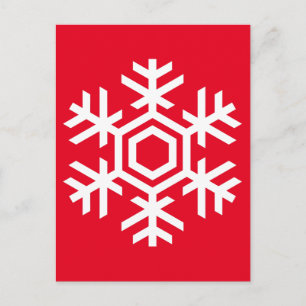 White Snowflake Postcard