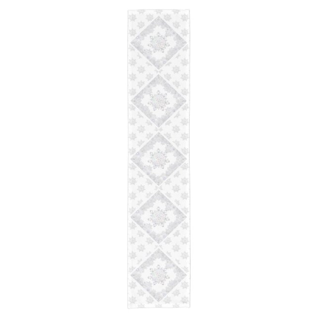 White snowflake short table runner (Front)