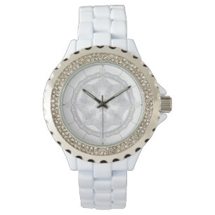 White Snowflake Watch