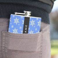 White Snowflakes, Blue, Your name, Personalise