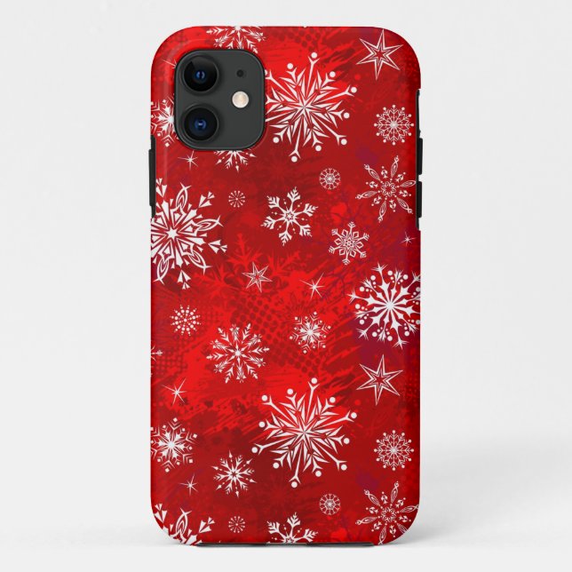 White Snowflakes Case-Mate iPhone Case (Back)