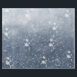 White Snowflakes Falling Winter Night Sky Wrapping Paper<br><div class="desc">Perfectly shaped snowflakes falling in a winter's dusk evening sky background.</div>