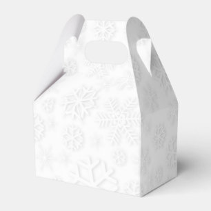 White Snowflakes Favour Box