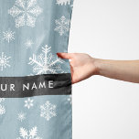 White Snowflakes, Grey, Your name, Personalise Scarf<br><div class="desc">Cute,  fun and adorable pattern with white snowflakes on grey background. Modern and trendy gift,  perfect for the snow lover in your life. Personalise by adding your name,  nickname,  monogram or initials.</div>