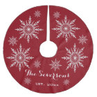 White Snowflakes on Red