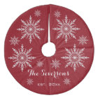 White Snowflakes on Red