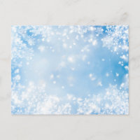 White Snowflakes over Blue Background Winter