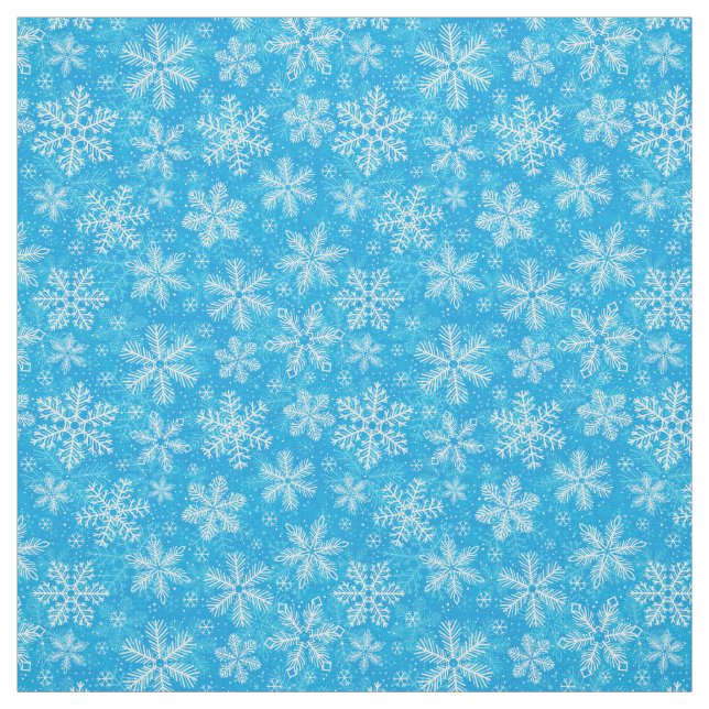 White snowflakes pattern fabric (Swatch)