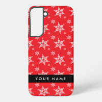 White Snowflakes, Red, Your name, Personalise