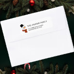 White Snowman Christmas Adress Return Address Label<br><div class="desc">Customer specific Snowman & Christmas Tree Christmas Address Label. Make your holiday greetings stand out with our editable Christmas address labels, featuring a timeless, rustic design with elegant script fonts and leafy accents. Quick & Easy: Personalise the label with your name and address in just seconds. Perfect for Holiday Greetings:...</div>
