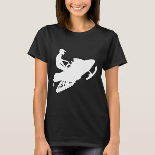 White-Snowmobile T-Shirt