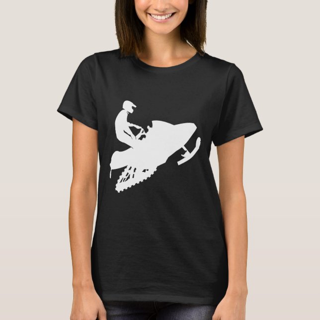 White-Snowmobile T-Shirt (Front)