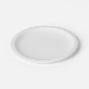 White Solid Colour Paper Plate