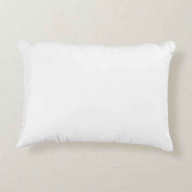 White solid colour plain  pillow (Back)