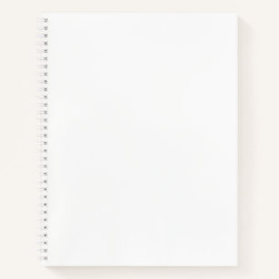White Solid Colour Spiral Notebook