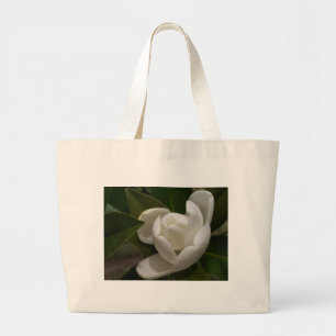 white southern magnolia flower bud large tote bag