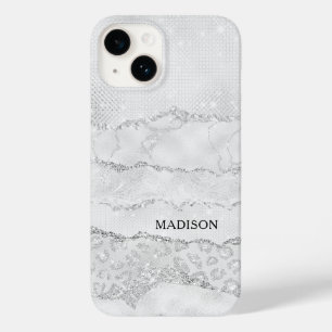 White Sparkle Glitter  Case-Mate iPhone 14 Case