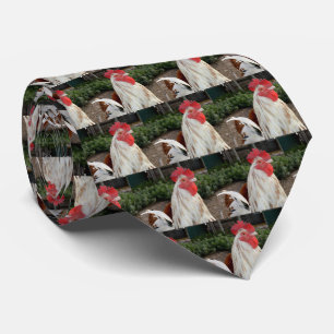 White Speckled Fluffy Rooster, Neck Tie