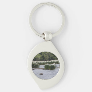 White Spider Lily key chain