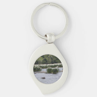 White Spider Lily key chain 