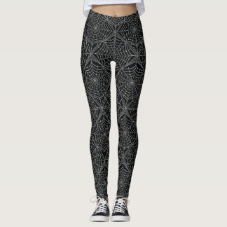 White Spiderwebs  Leggings