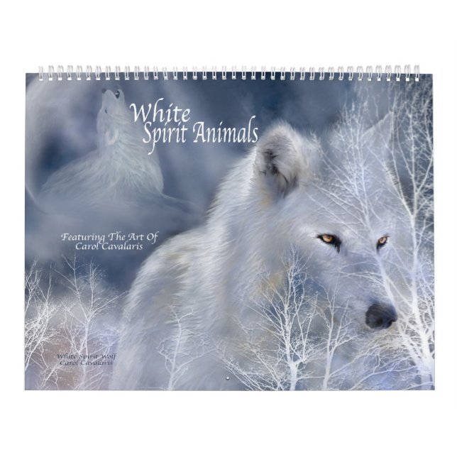 White Spirit Animals Art Calendar (Cover)