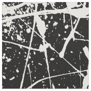 White Splatter on Black Fabric
