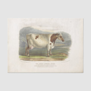White Spoted Cow Ephemera Decoupage Vintage Farm Tissue Paper