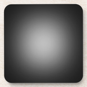 White spotlight on black coaster