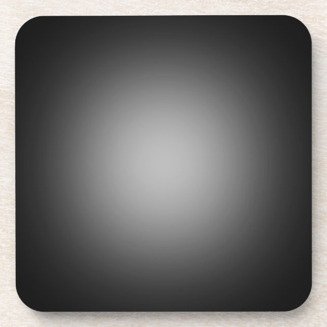 White spotlight on black coaster (Front)