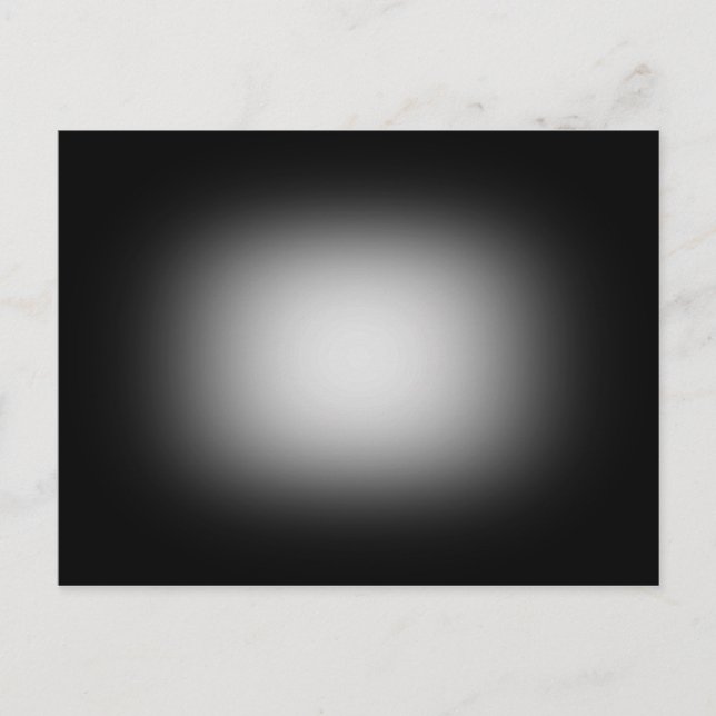 White spotlight on black postcard (Front)