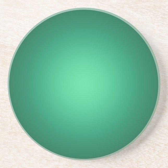 White spotlight on green coaster (Front)