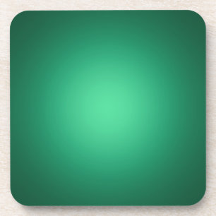 White spotlight on green coaster