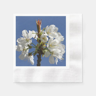 White Spring Bloom Napkin