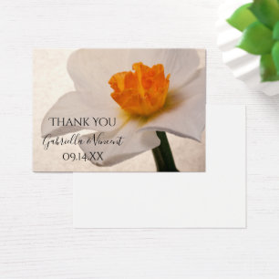 White Spring Daffodils Wedding Favour Tags