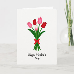 White Spring Flowers Card