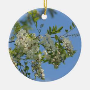 White Spring Locust Blossoms Flower Ornament