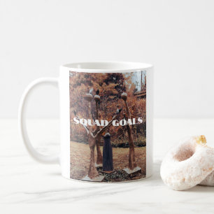 White Squad Goals Mug Fall Background