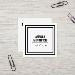 white square business card