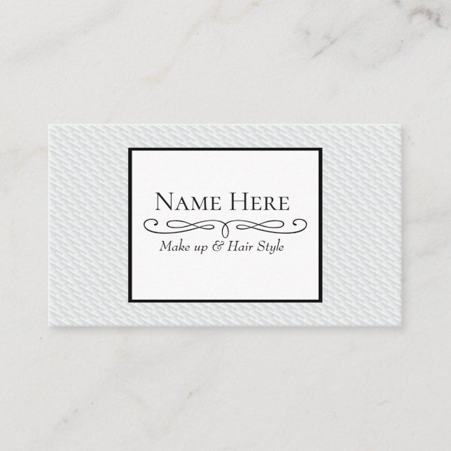 White square embossed business card (Front)