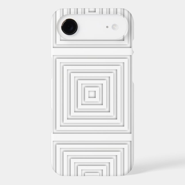 White Square Geometric Case-Mate iPhone Case (Back)